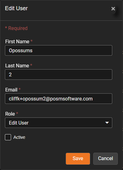 Deactivate a POSM Central user