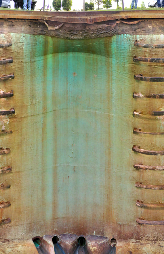 Stitched and Unwrapped Manhole Image Stitched and unwrapped 360 degree manhole image