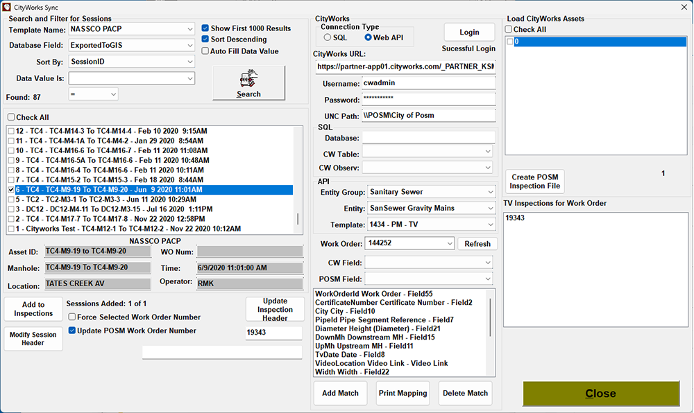 POSM Trimble Unity Maintain Integration
