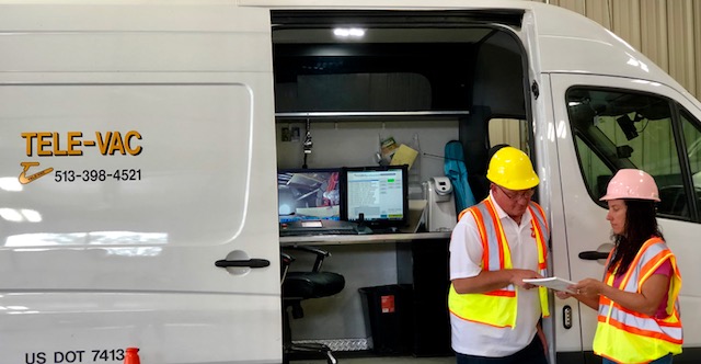 Tele-Vac CCTV operator performing an inspection