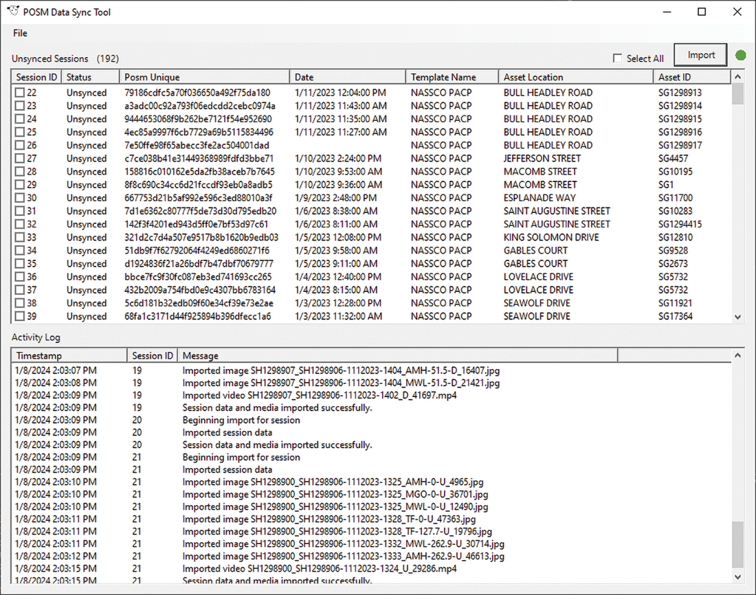 POSM Web Sync Screenshot